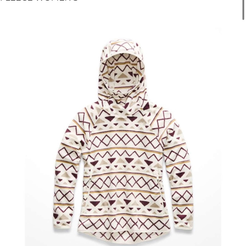 THE NORTH FACE GLACIER ALPINE STRIPE-PRINT PULLOVER FLEECE WOMEN'S